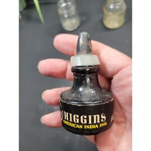 Vintage Higgins American India Ink, 2 Empty Bottles